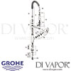 Grohe K7 Single-Lever Sink Mixer Dimensions